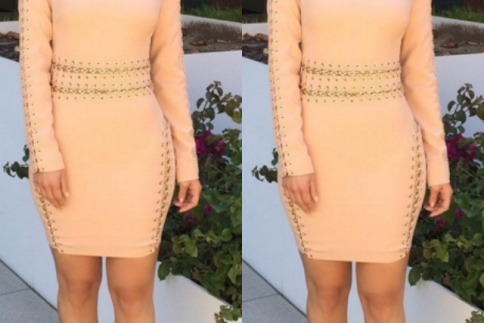 Street style : H Μαρία Μενούνος με total nude look δείχνει πιο stylish από ποτέ