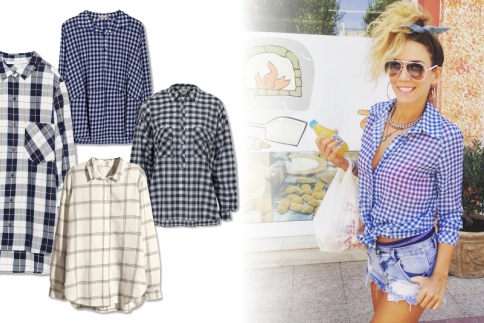 Κατερίνα Στικούδη : Tο ιδανικό casual look του καλοκαιριού θέλει καρό πουκάμισο
