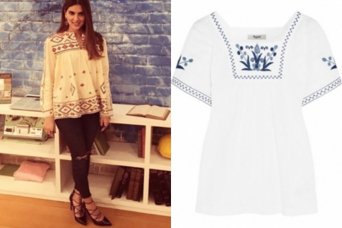 Street style : H Σταματίνα Τσιμτσιλή επιλέγει το boho στοιχείο στο casual look της και μας αρέσει