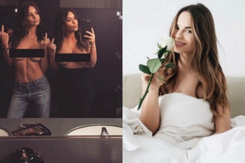 Χαμός στη showbiz! Η Kardashian και η Ratajkowski γδύθηκαν, η Μενεγάκη ξάπλωσε στο πάτωμα και η  Περιστέρη τρέλανε το Instagram