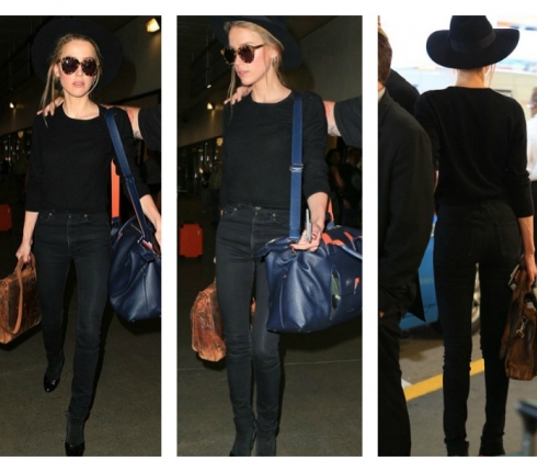 Skinny jean για την skinny Amber Heard!