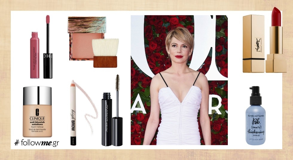 Tony Awards: Αντίγραψε το beauty look της Μichelle Williams, κόκκινο κραγιόν forever Tony Awards: Αντίγραψε το beauty look της Μichelle Williams, κόκκινο κραγιόν forever