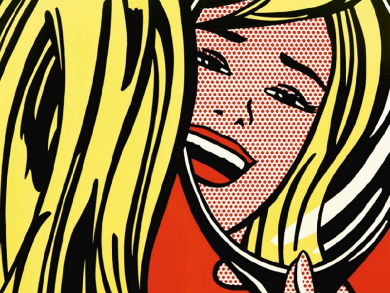 Αποκριάτικο μακιγιάζ: Comic του Roy Lichtenstein Αποκριάτικο μακιγιάζ: Comic του Roy Lichtenstein