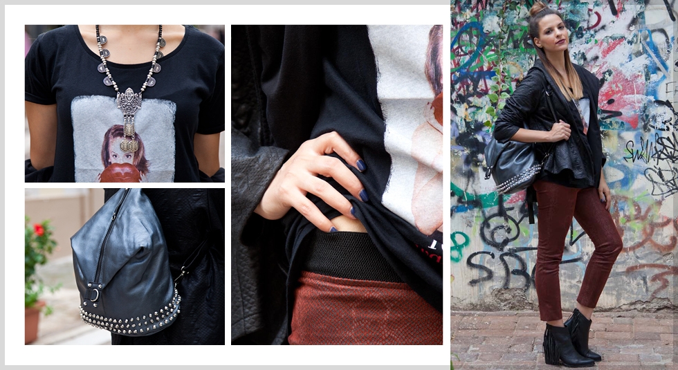 To street style της εβδομάδας : Μπορντό και μαύρο, ο πιο rock-chic φθινοπωρινός συνδυασμός To street style της εβδομάδας : Μπορντό και μαύρο, ο πιο rock-chic φθινοπωρινός συνδυασμός